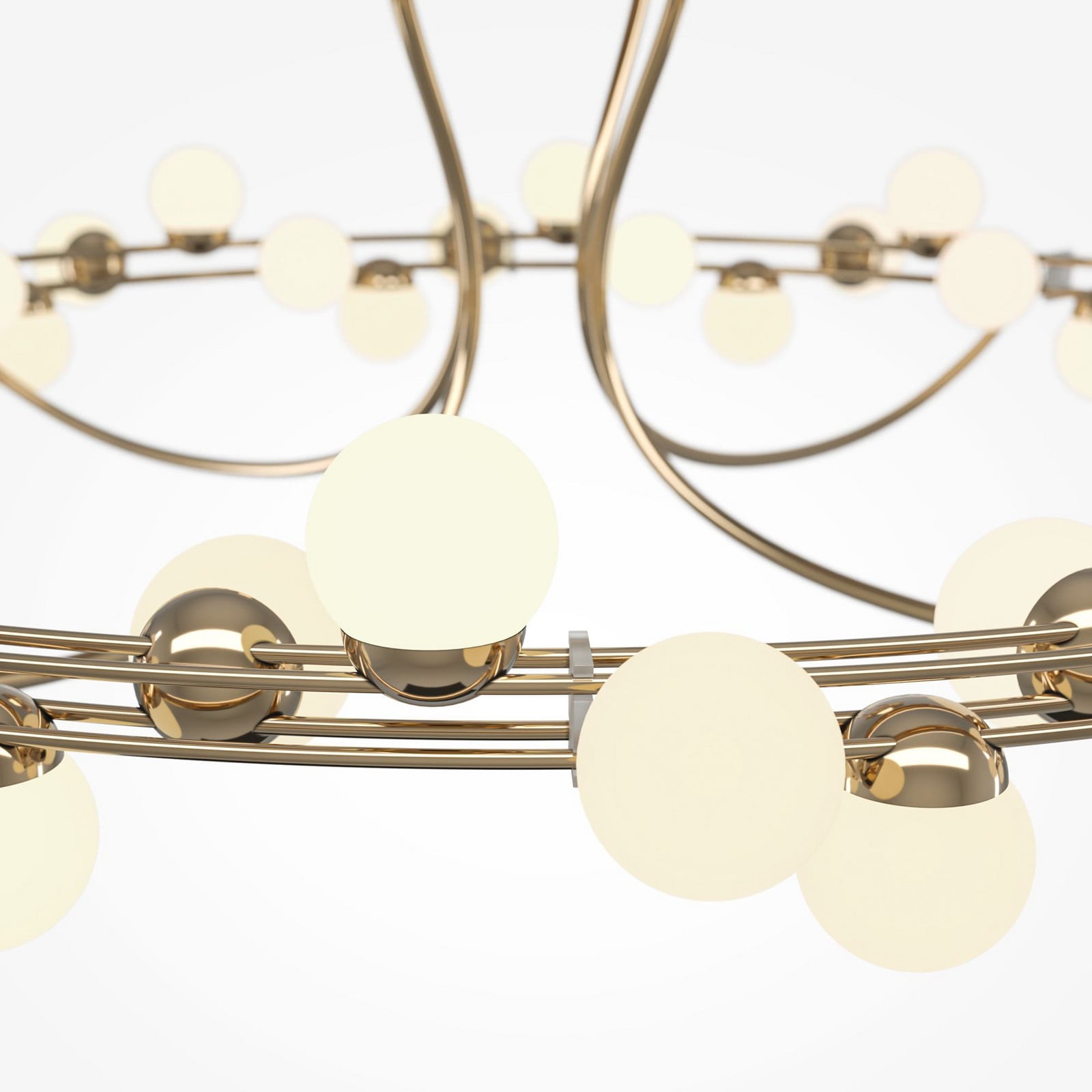 Maytoni plafonieră LED Tessara Ø 80 cm auriu/alb - Camera de zi / sufragerie - modern - auriu alb - Metal