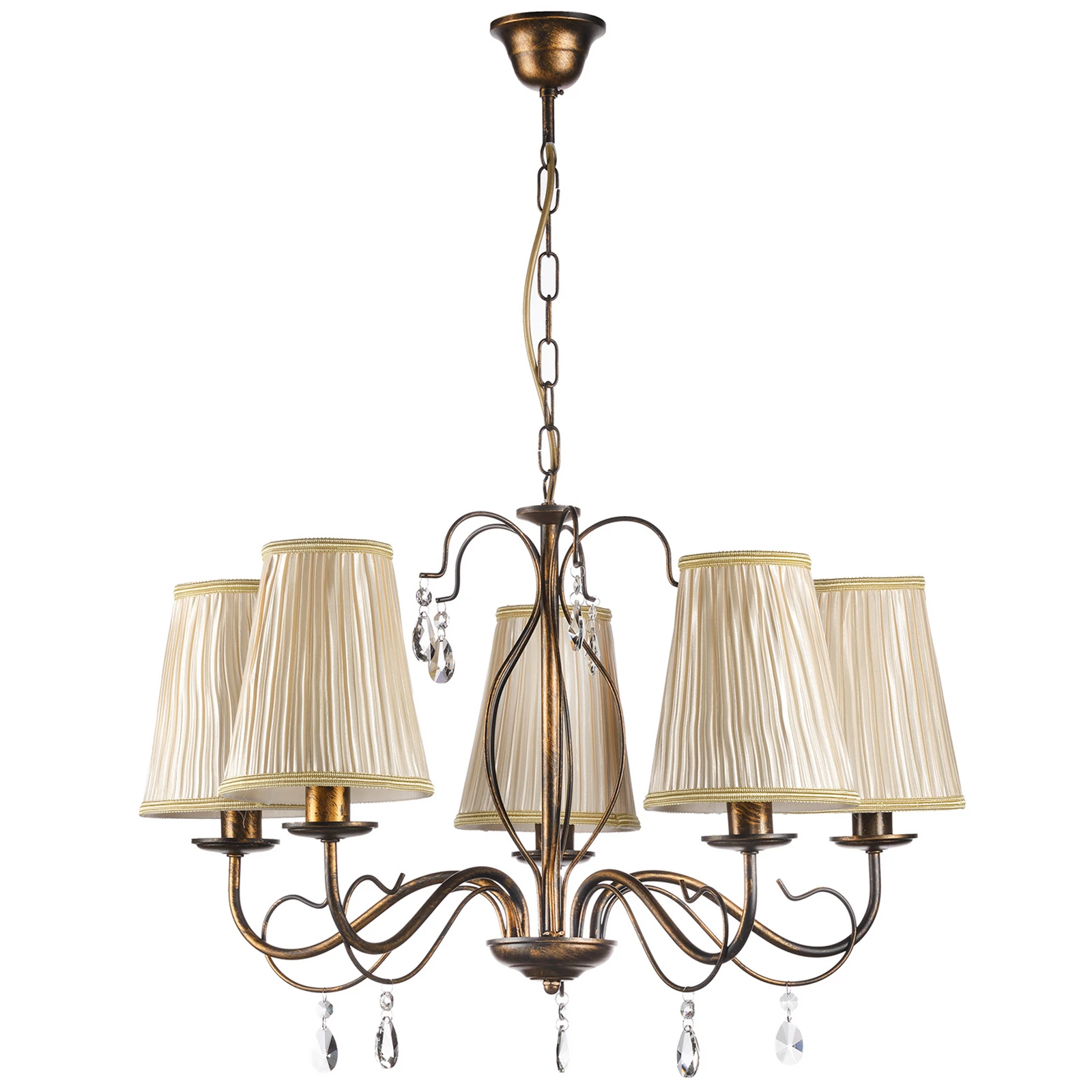 Lustr Delia, bronzová barva, 5 světel, Ø 68 cm
