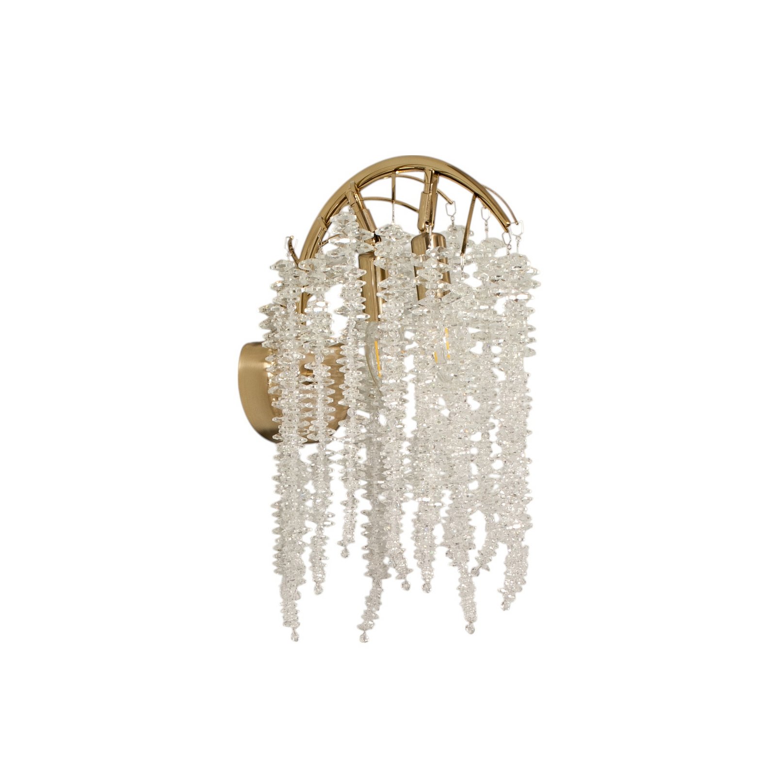Wandlampe Grape, messing antik, Höhe 42 cm, Glas, 2-flammig