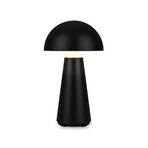 LED table lamp Fungo, rechargeable, black