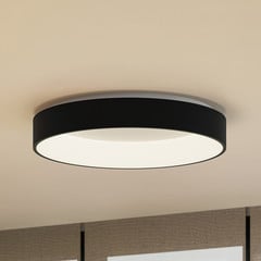 Arcchio LED-kattovalaisin Aleksi, Ø 60cm, musta, metalli, CCT