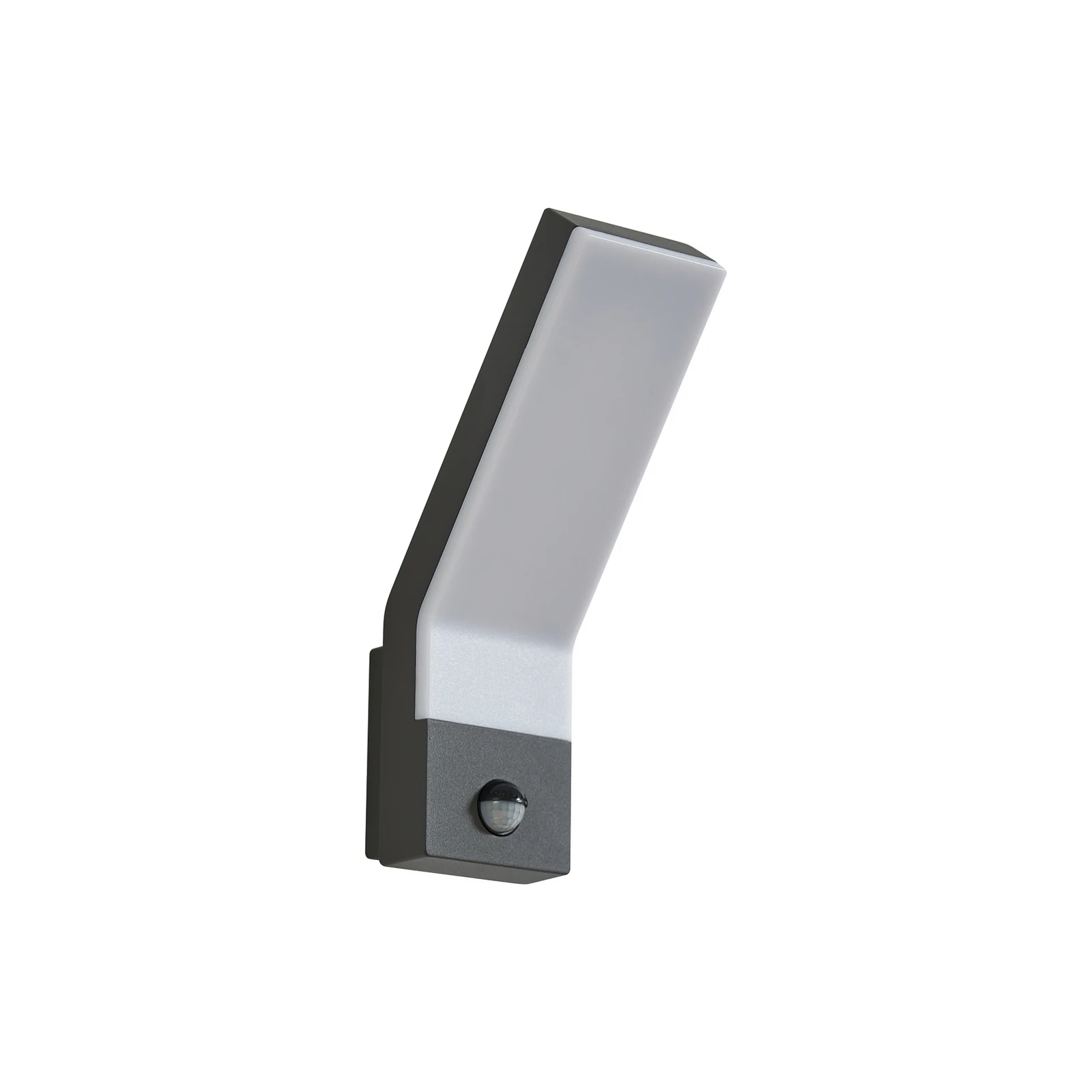 Lindby LED εξωτερικός φωτισμός τοίχου Korvik, 26 cm, ανθρακί, αισθητήρας