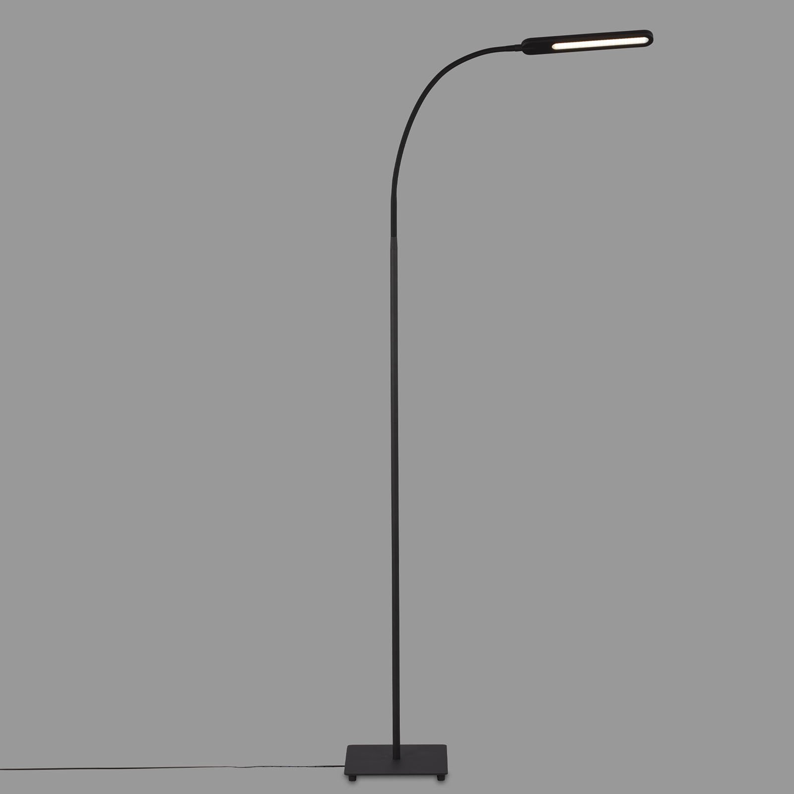 Lampa stojąca LED Servo, ściemniana, CCT, czarna