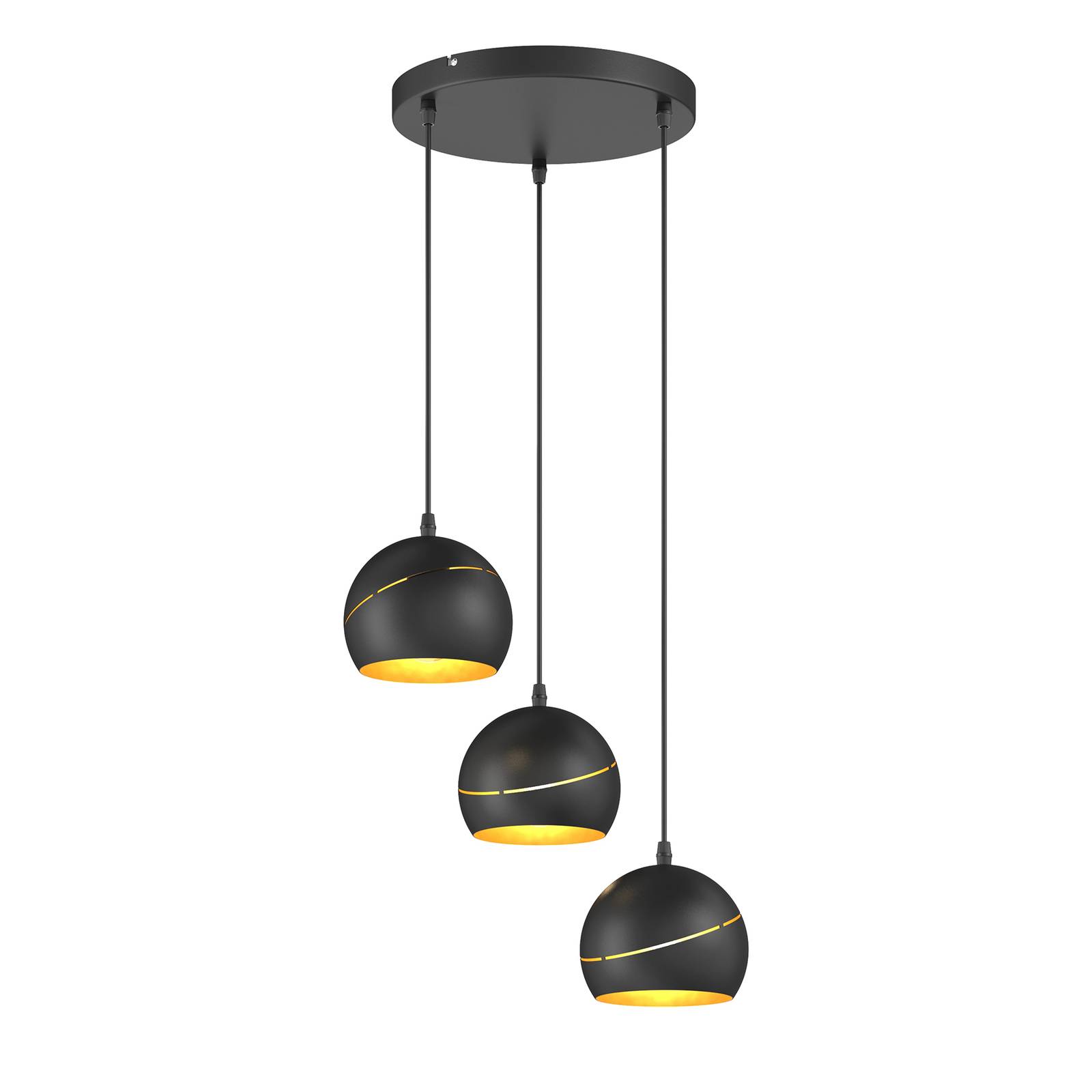 Euluna Lampa wisz?ca - kula - salon / jadalnia - czarna - metal - nowoczesny - ze ?ciemniaczem