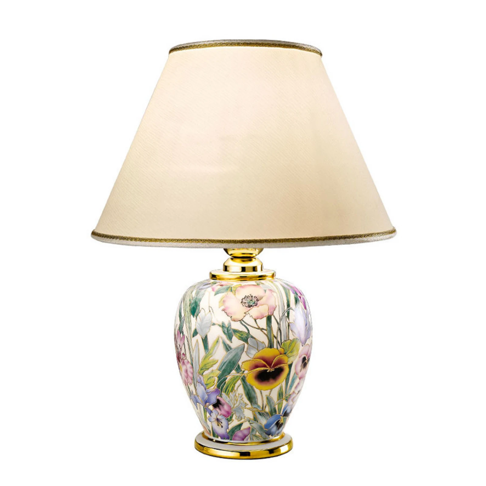 Stolná lampa Austrolux Giardino Panse 25 cm keramická pozlátená
