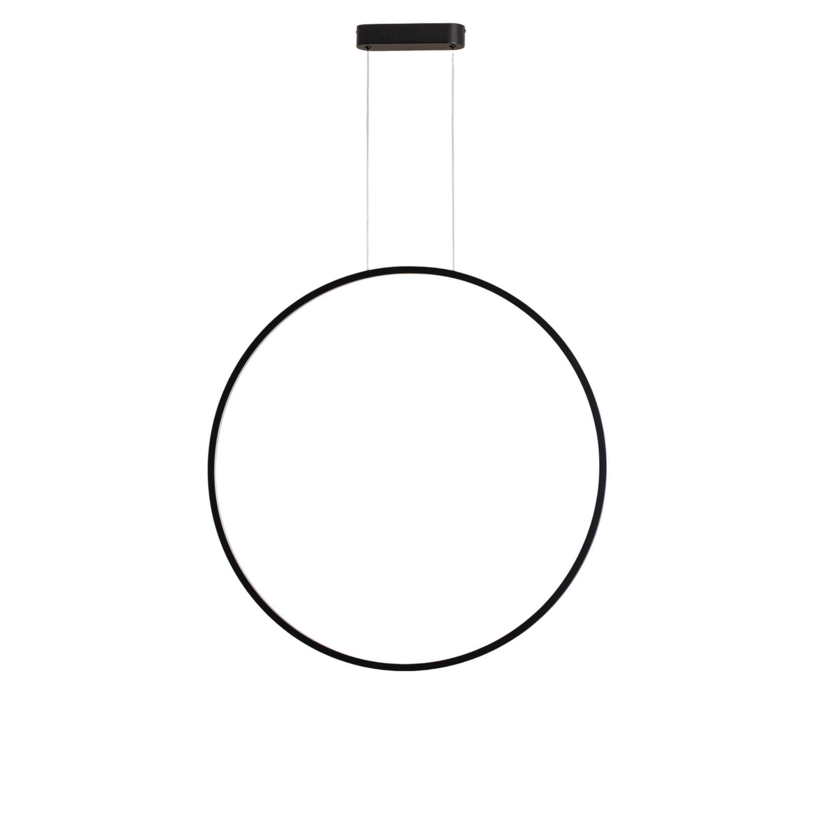 LED-Hängeleuchte Saturno vertikal, schwarz, Ø 80 cm, Metall