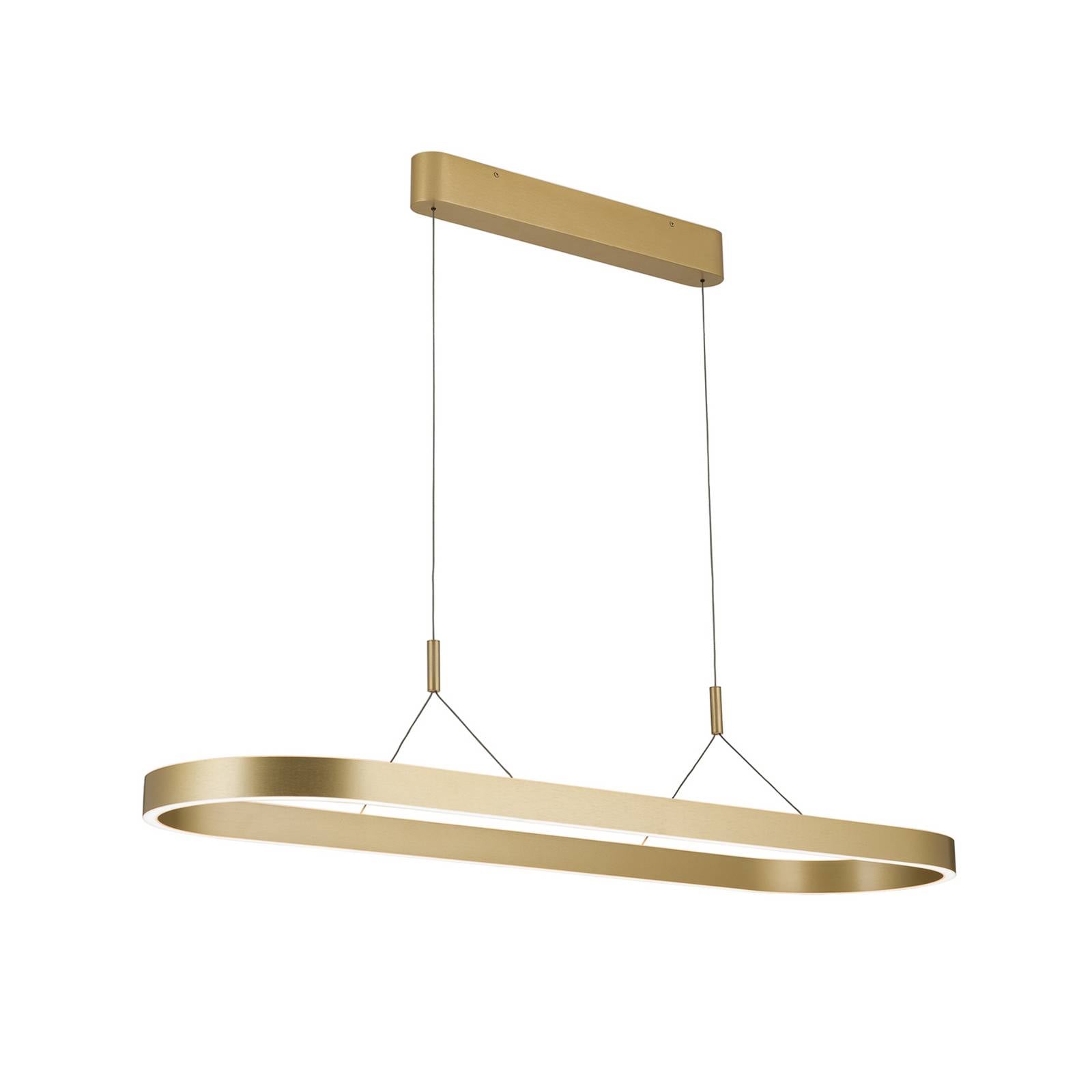 LED-Hängeleuchte Carrara, gold matt, höhenverstellbar, CCT