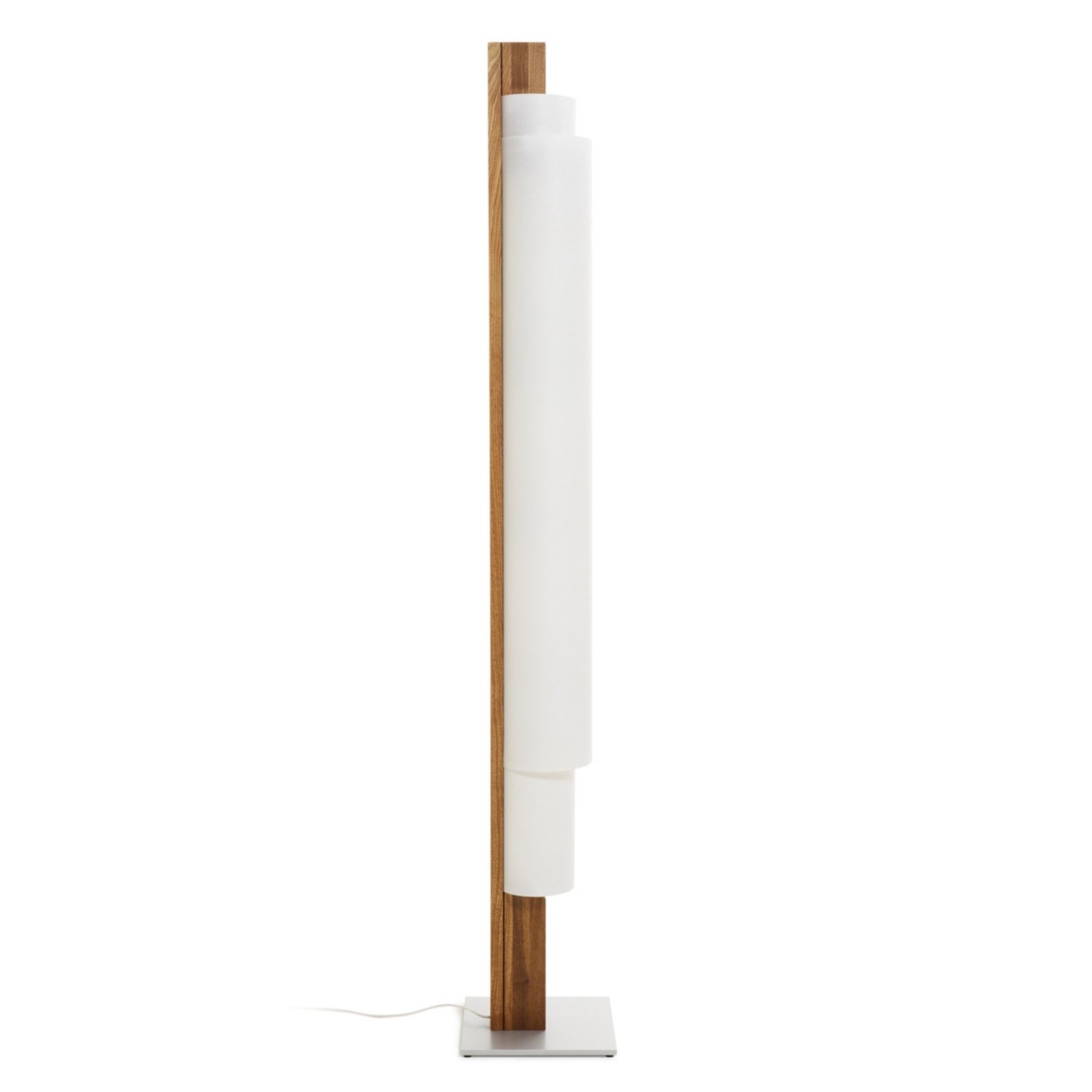 Stojací LED lampa Stele, ořech