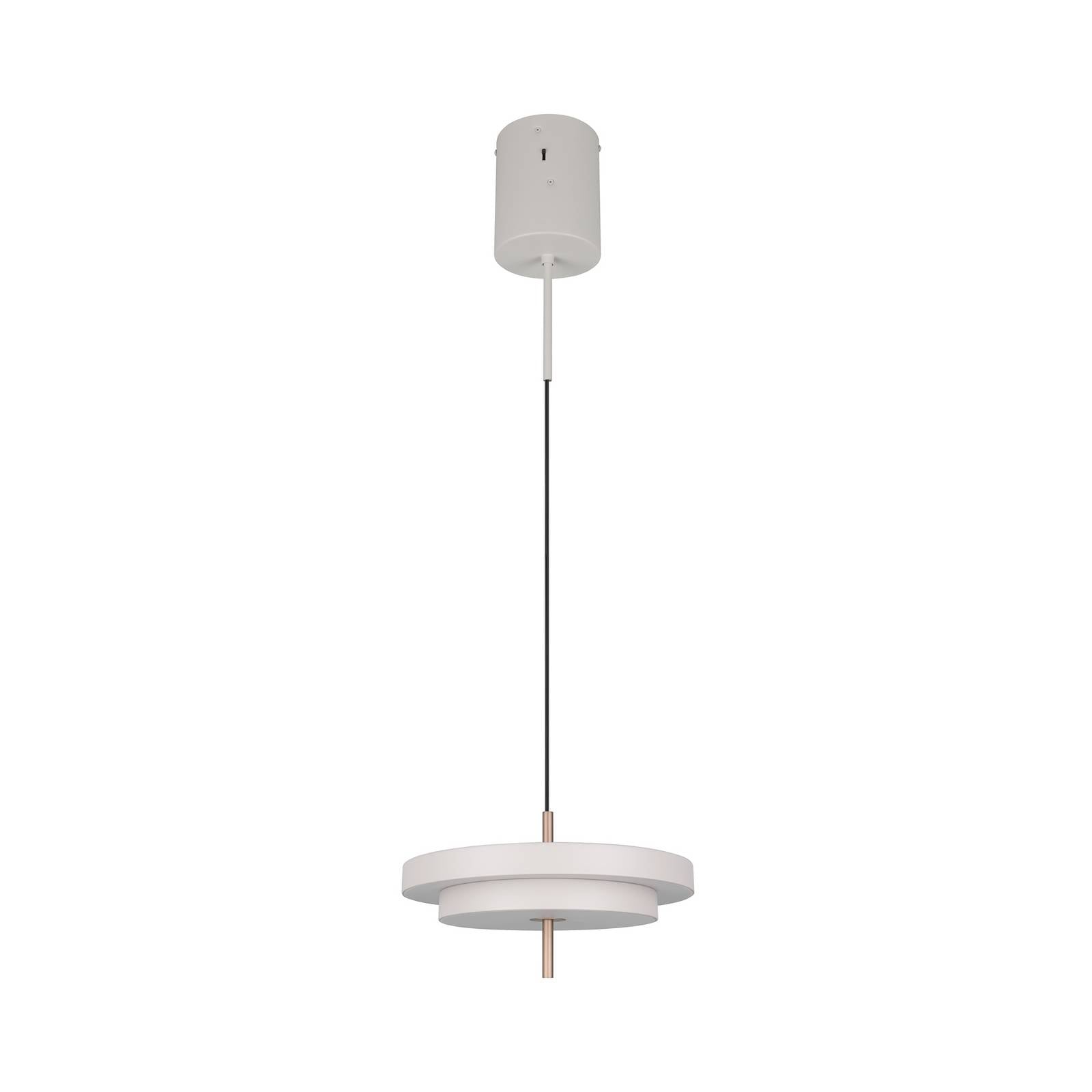 LED-Hängelampe Keaton, hellgrau, Ø 40 cm, Metall, CCT