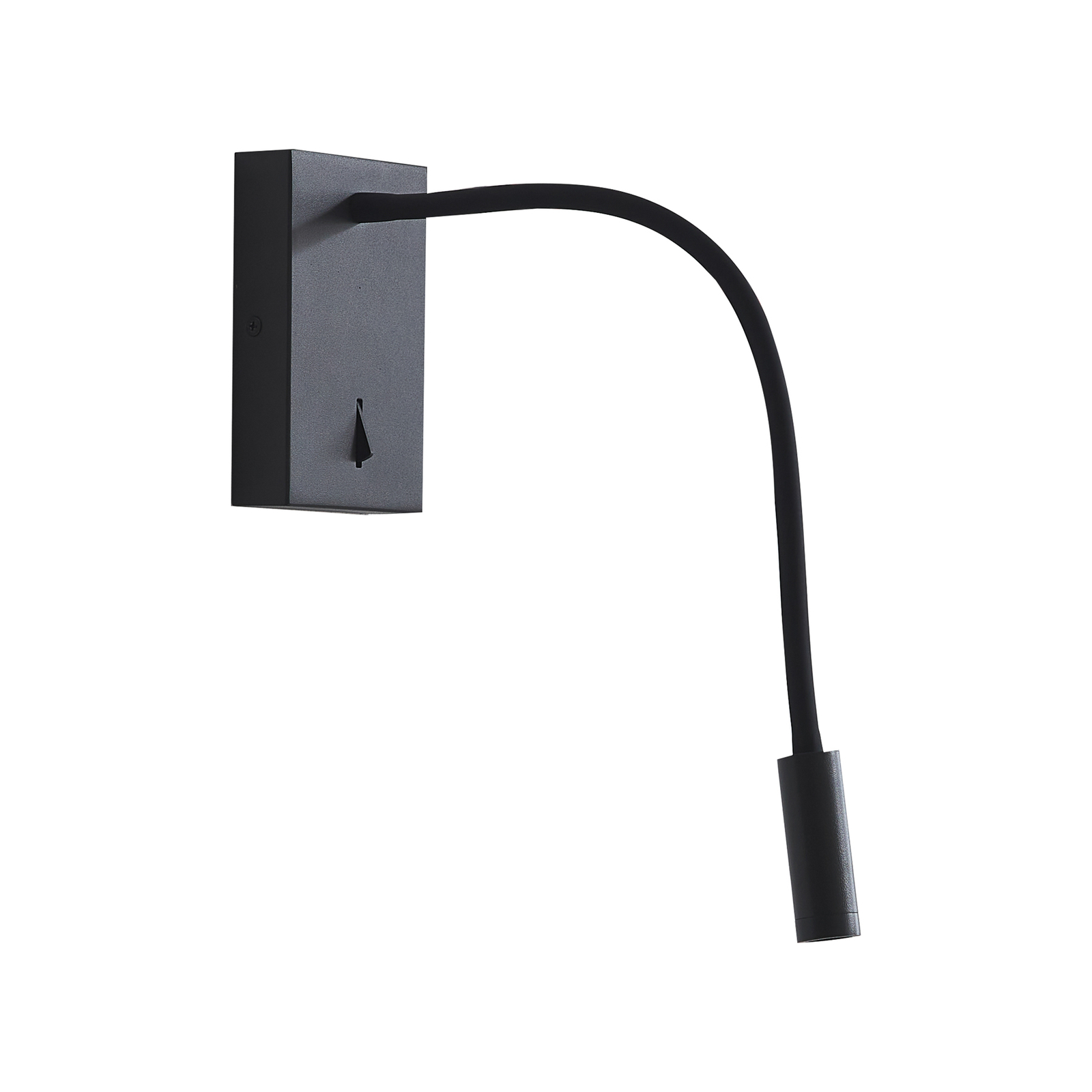 Lucande LED-lukuvalaisin Hetti, musta, metallia, 14 cm korkea