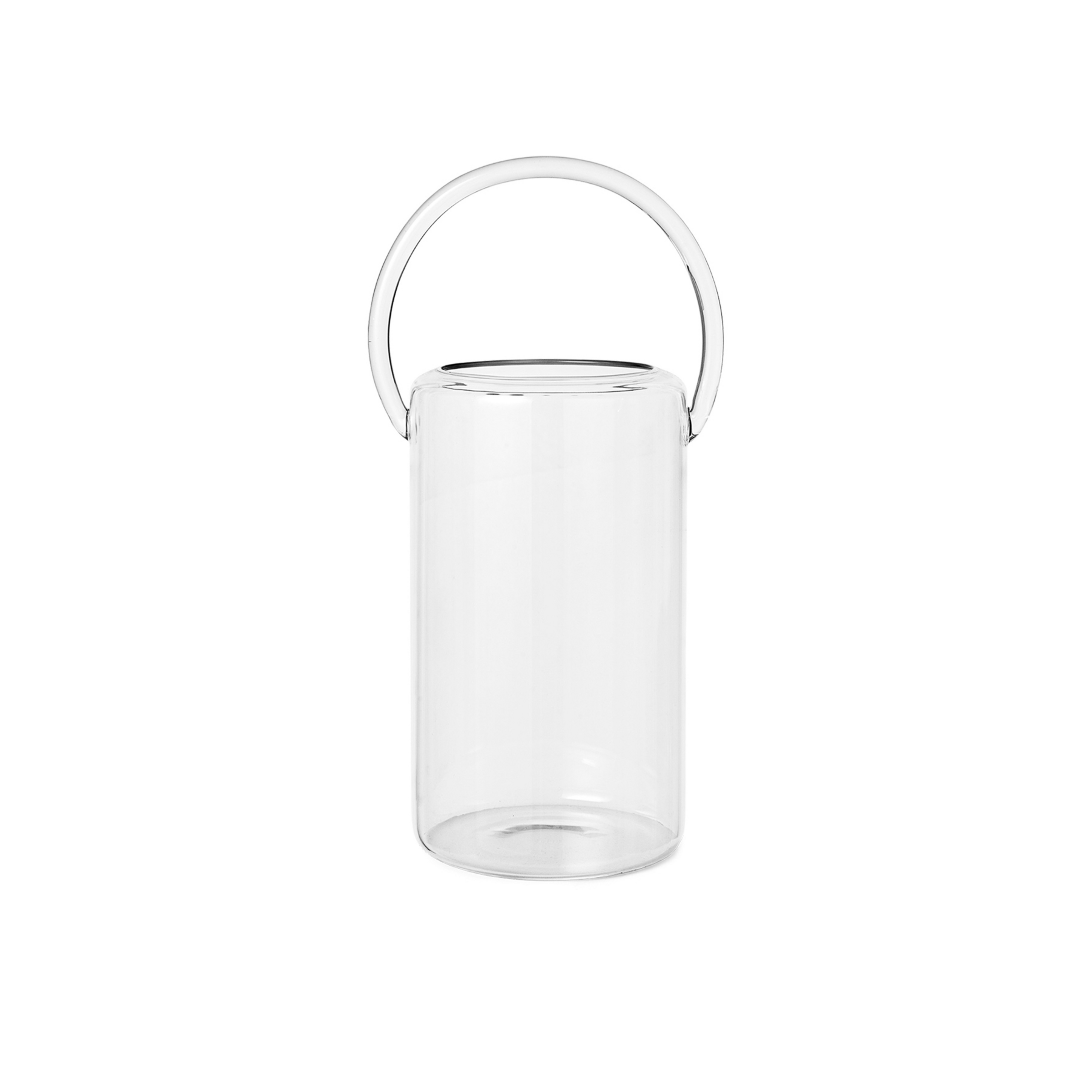 ferm LIVING Lucerna Luce, čirá, výška 39,5 cm, sklo