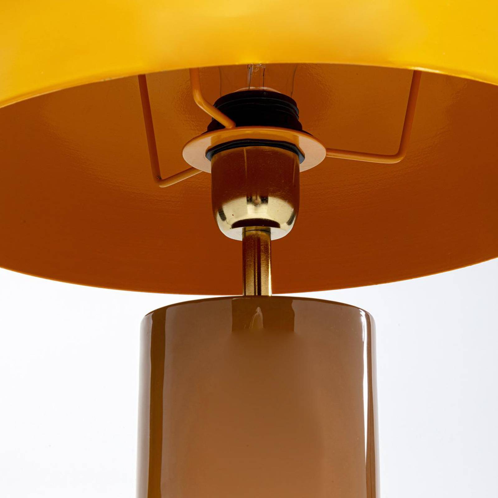 Stolná lampa KARE Josy, žltá, oceľ, výška 51 cm