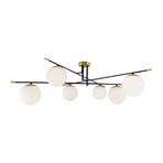 Maytoni Nostalgia ceiling light 6-bulb, glass