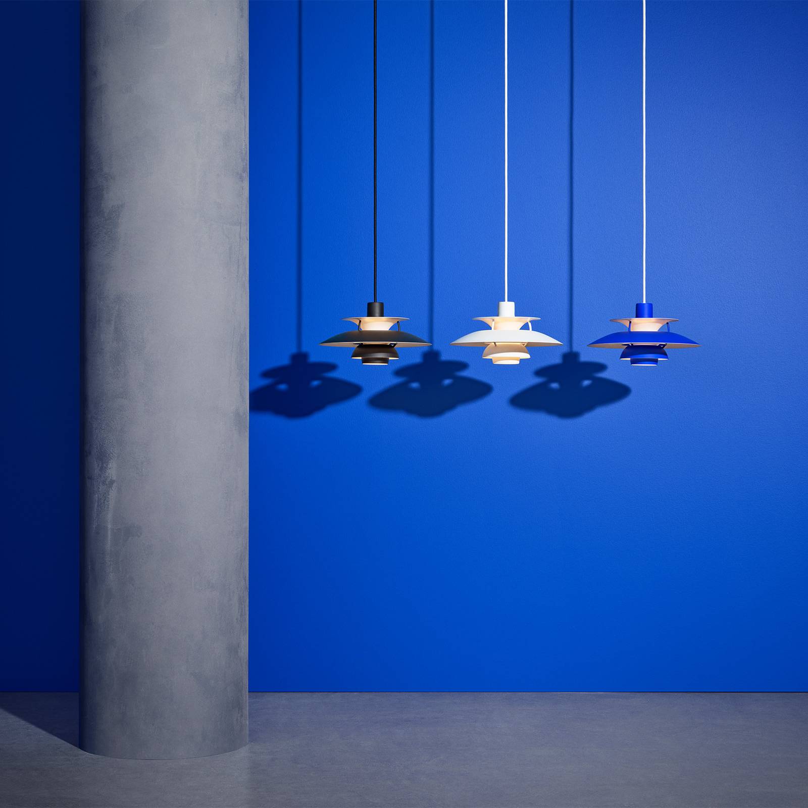Louis Poulsen PH 5 Mini lampa wisząca niebieska