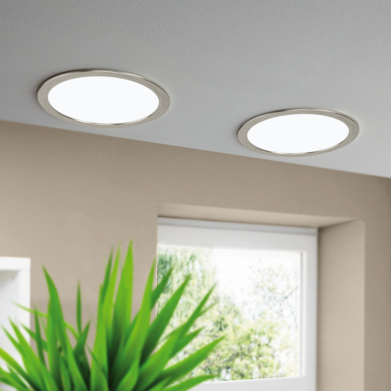 EGLO connect Fueva-Z светлина за вграждане 21,6 cm никел EGLO connect Fueva-Z светлина за вграждане 21,6 cm никел