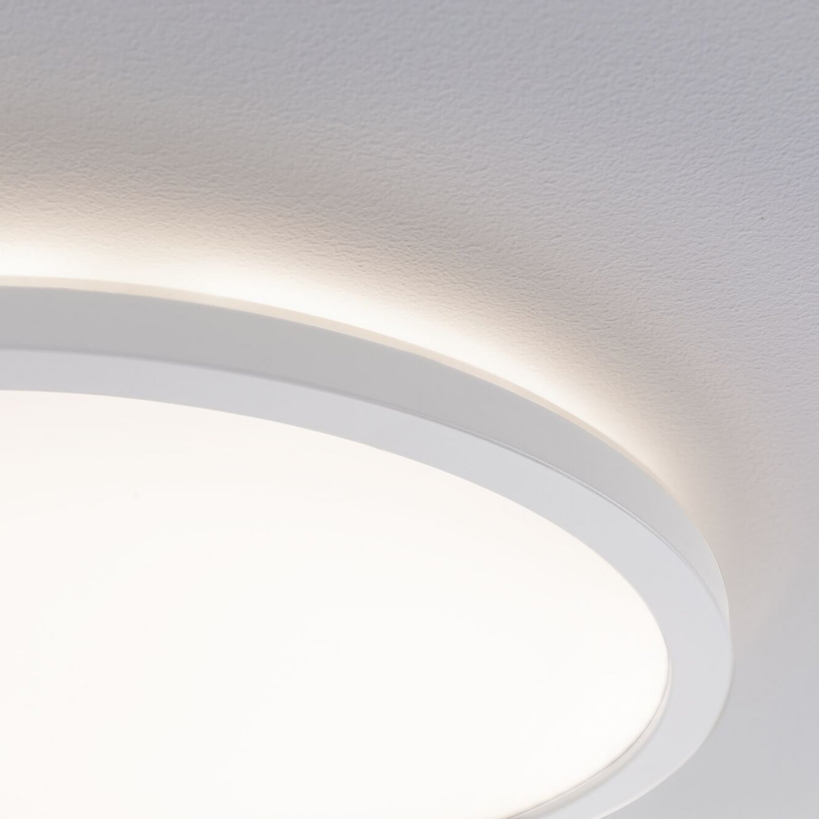 Panneau LED Paulmann Atria Shine Ø 29 cm, blanc, IP44, 3000 K, marche/arrêt