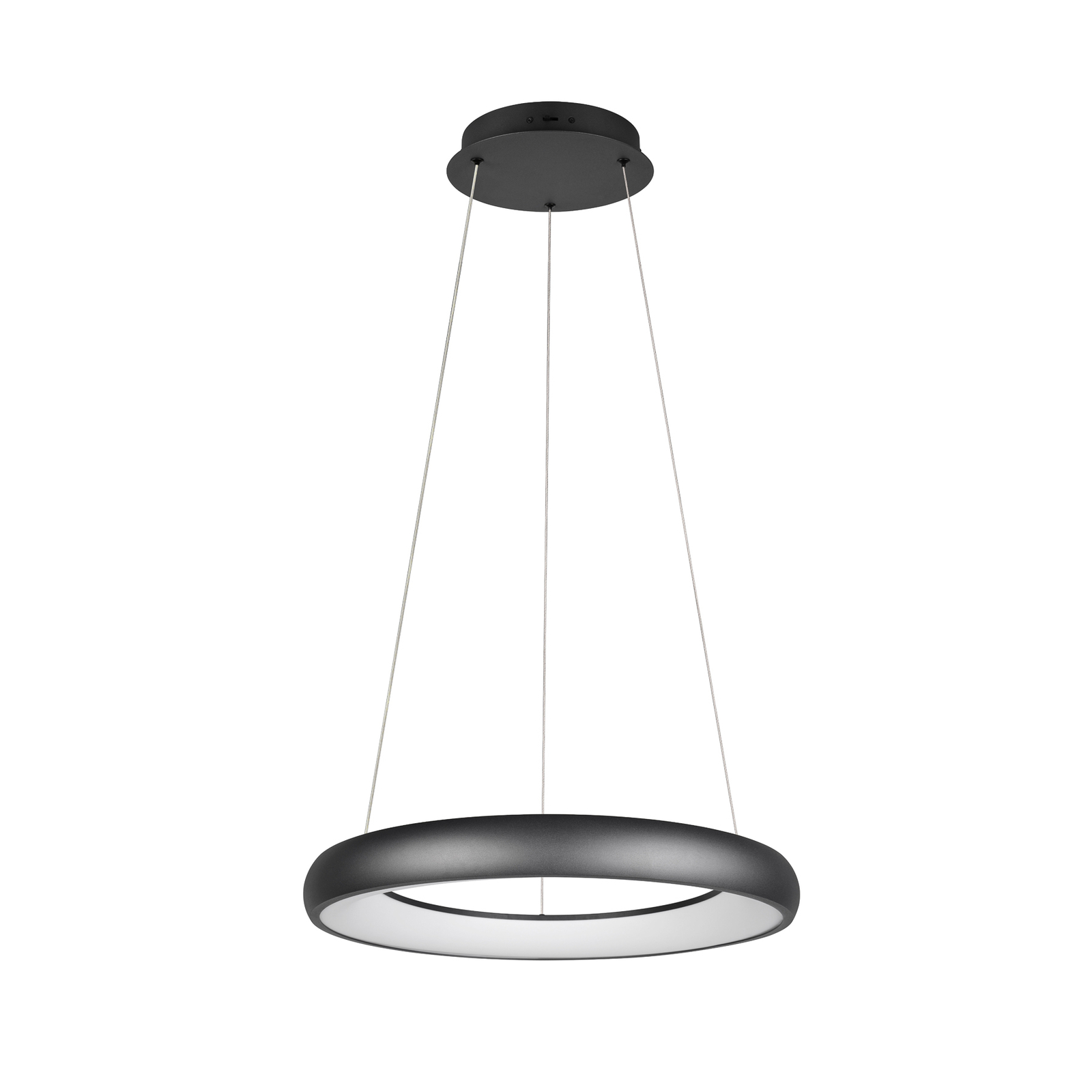 LED pendant light Cardona, Ø 62 cm, black, CCT, metal