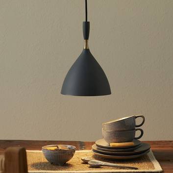 Lampada a sospensione Dokka, acciaio grigio scuro