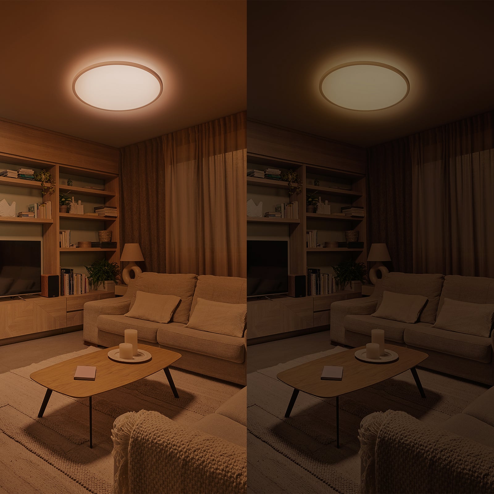 Plafón LED Superslim de Philips, blanco, CCT, atenuable