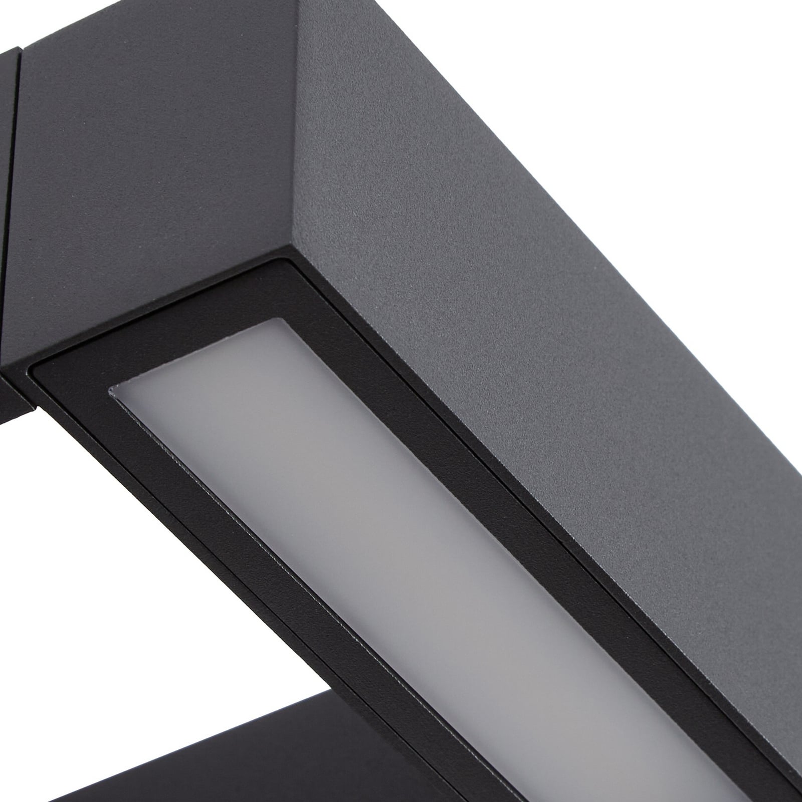 Lampa de perete pentru exterior cu LED Arcchio Kovato, cu senzor, gri închis,