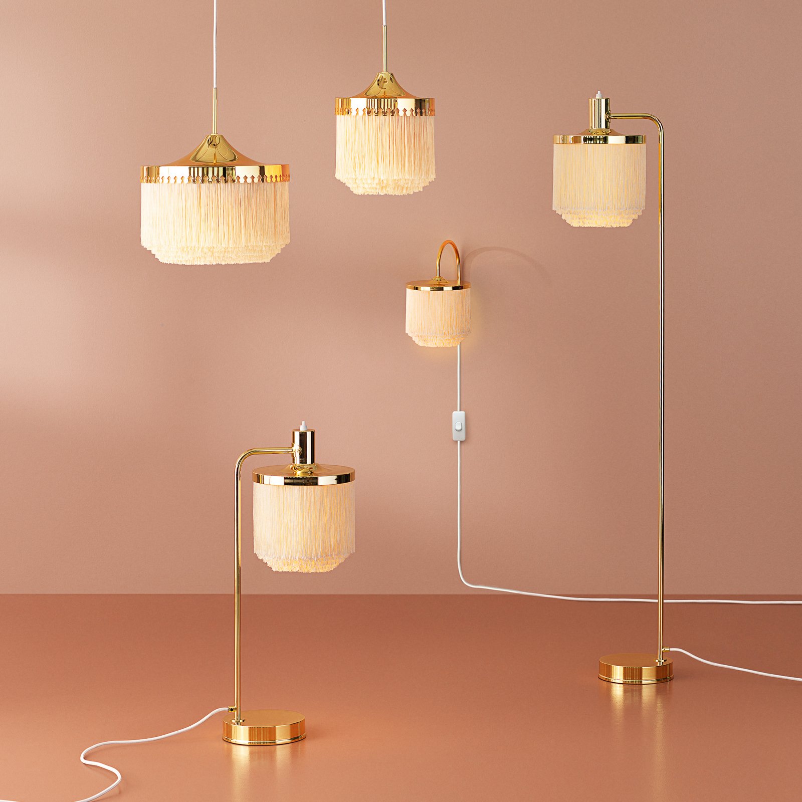 Fringe Table Lamp Cream White - Warm Nordic