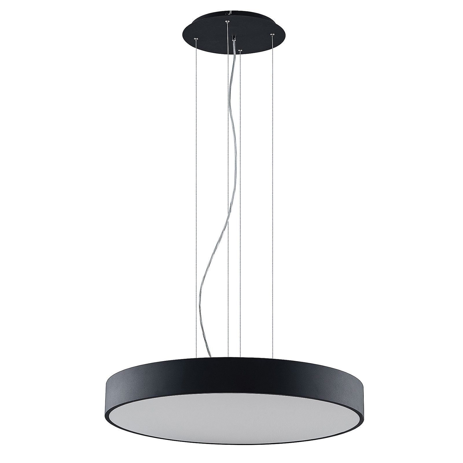 Arcchio Noabelle lampa wisząca LED, czarna, 80 cm