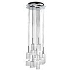 Impressive glass hanging lamp Spillray 12-bulb