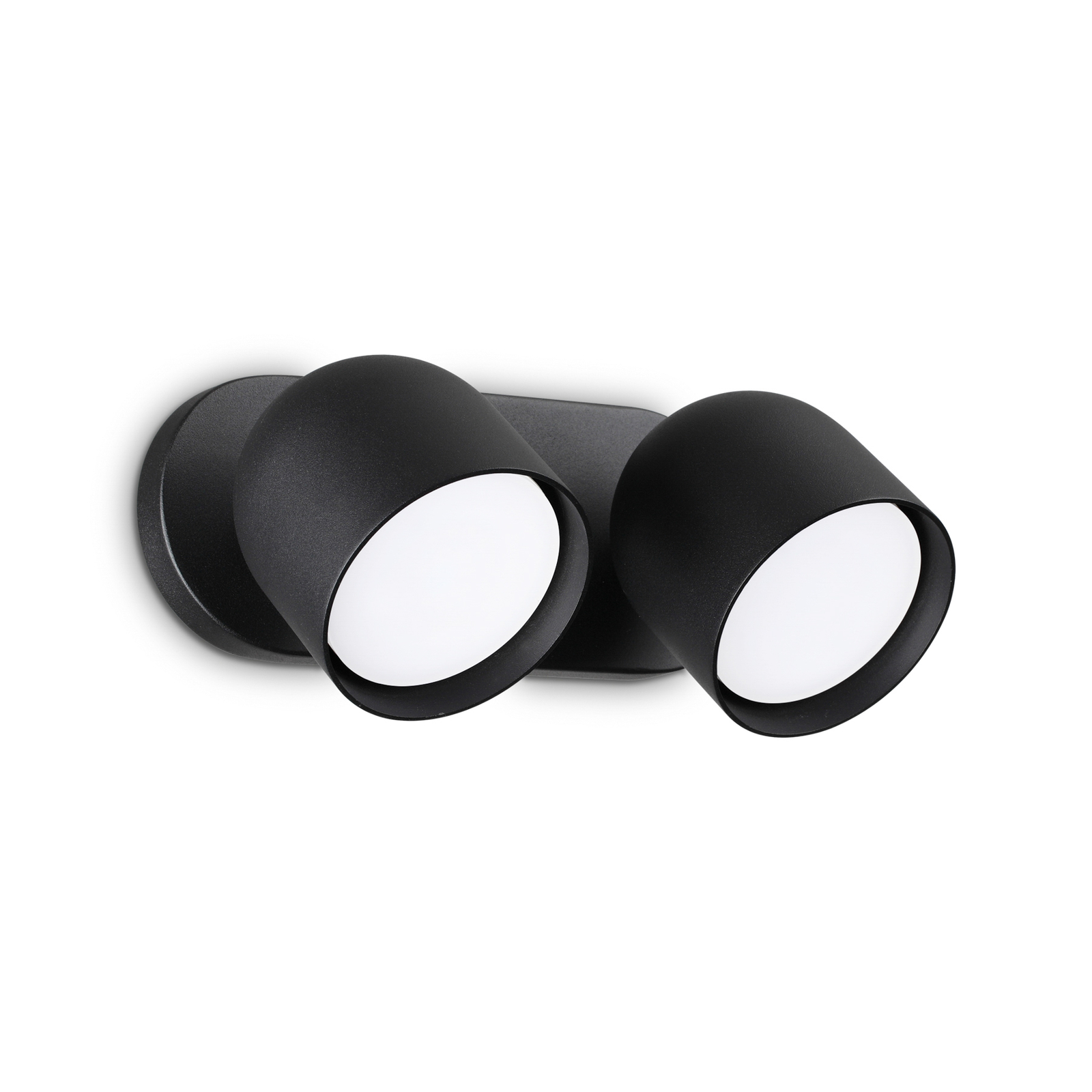 "Ideal Lux" sieninis šviestuvas "Dodo" juodas 2 žibintų metalinis Ø 8,5 cm