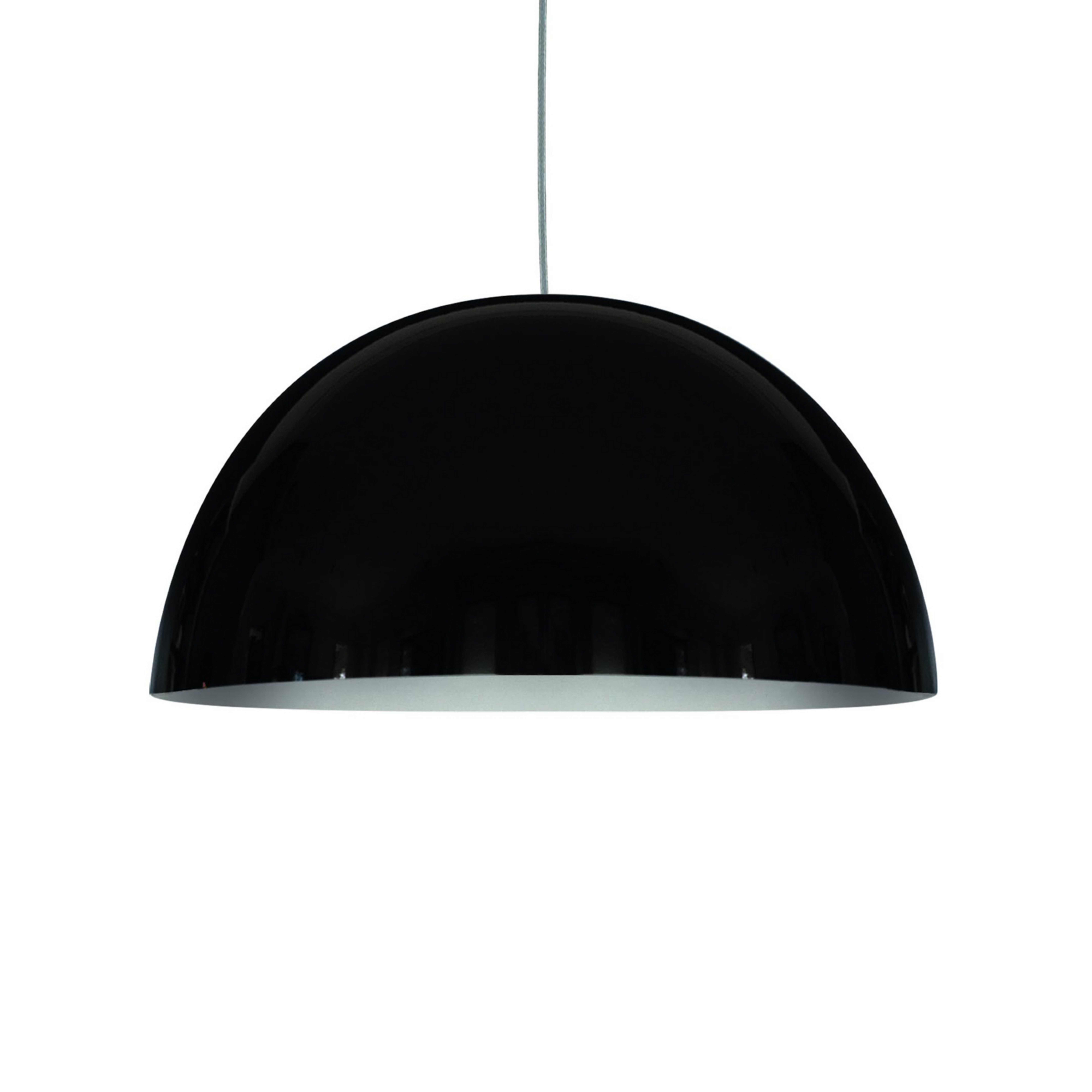 Oluce Sonora pendant light, black, plastic, E27
