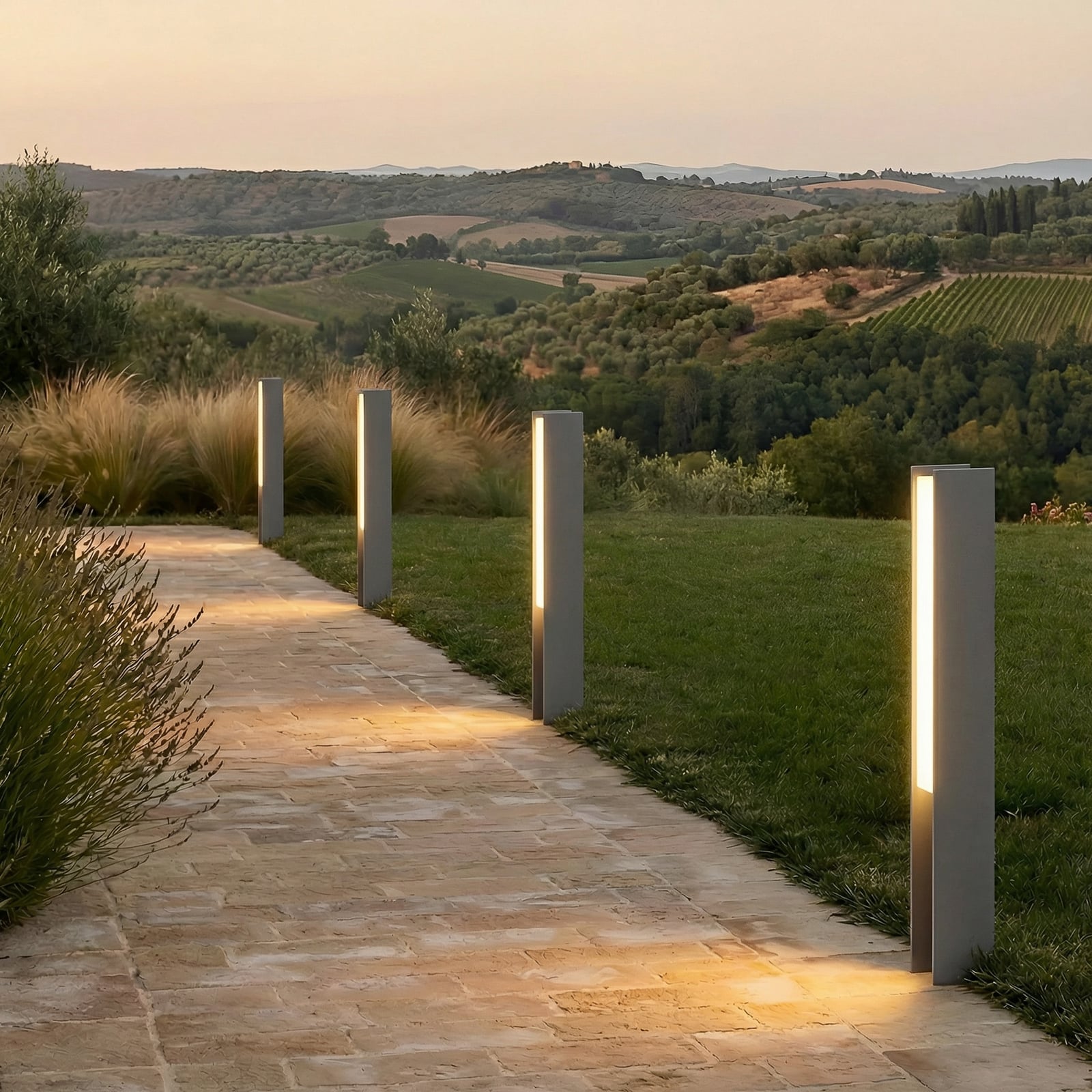 Lucande LED grīdas lampa Teerk, augstums 50 cm, antracīta krāsa, IP65