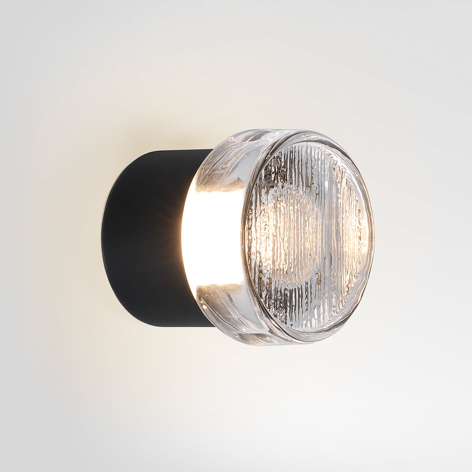 MARSET LED buiten wandlamp ROC MINI, zwart, IP65, TRIAC