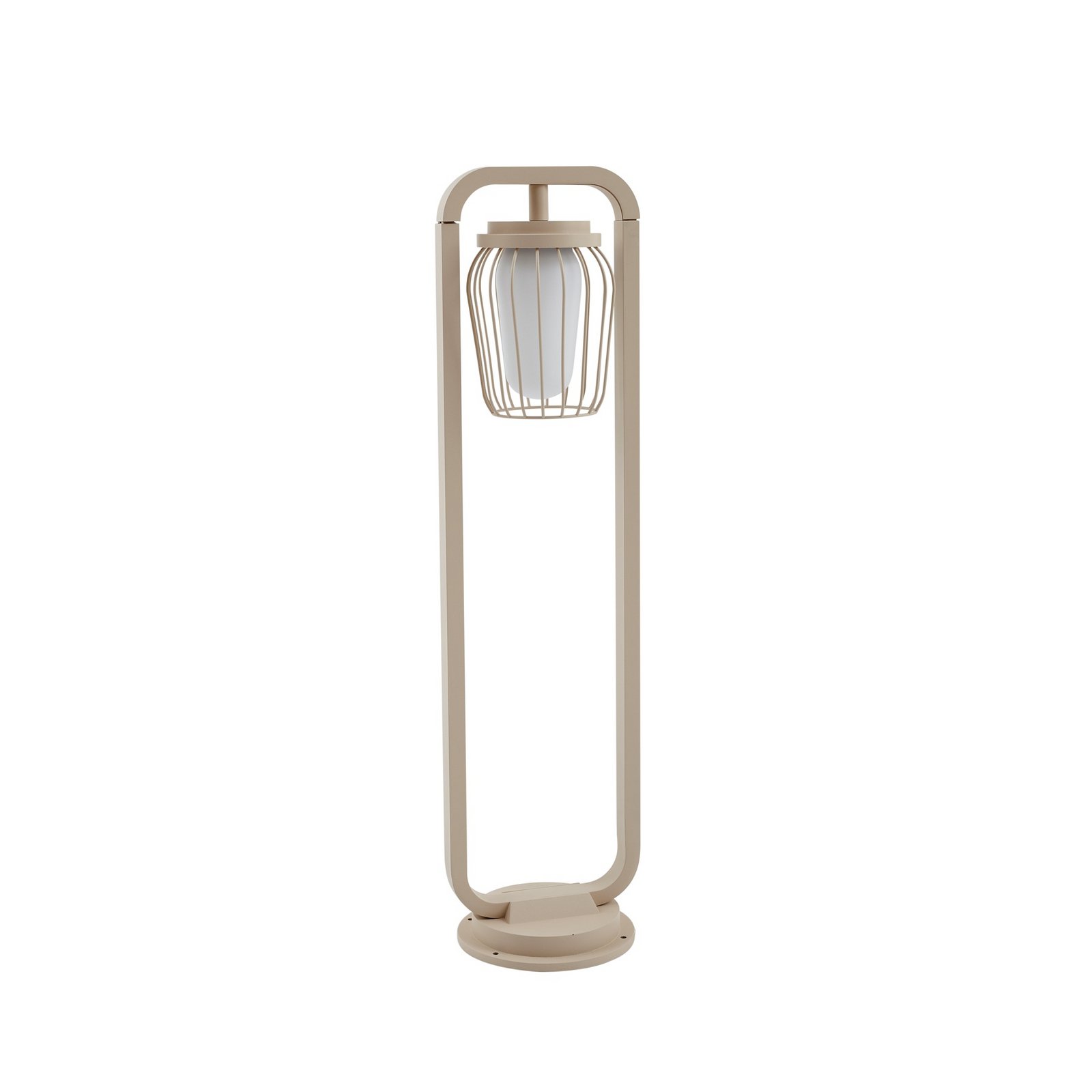 Chandan Słupek oświetleniowy wysokość 90 cm beżowy metal IP54 - Lucande