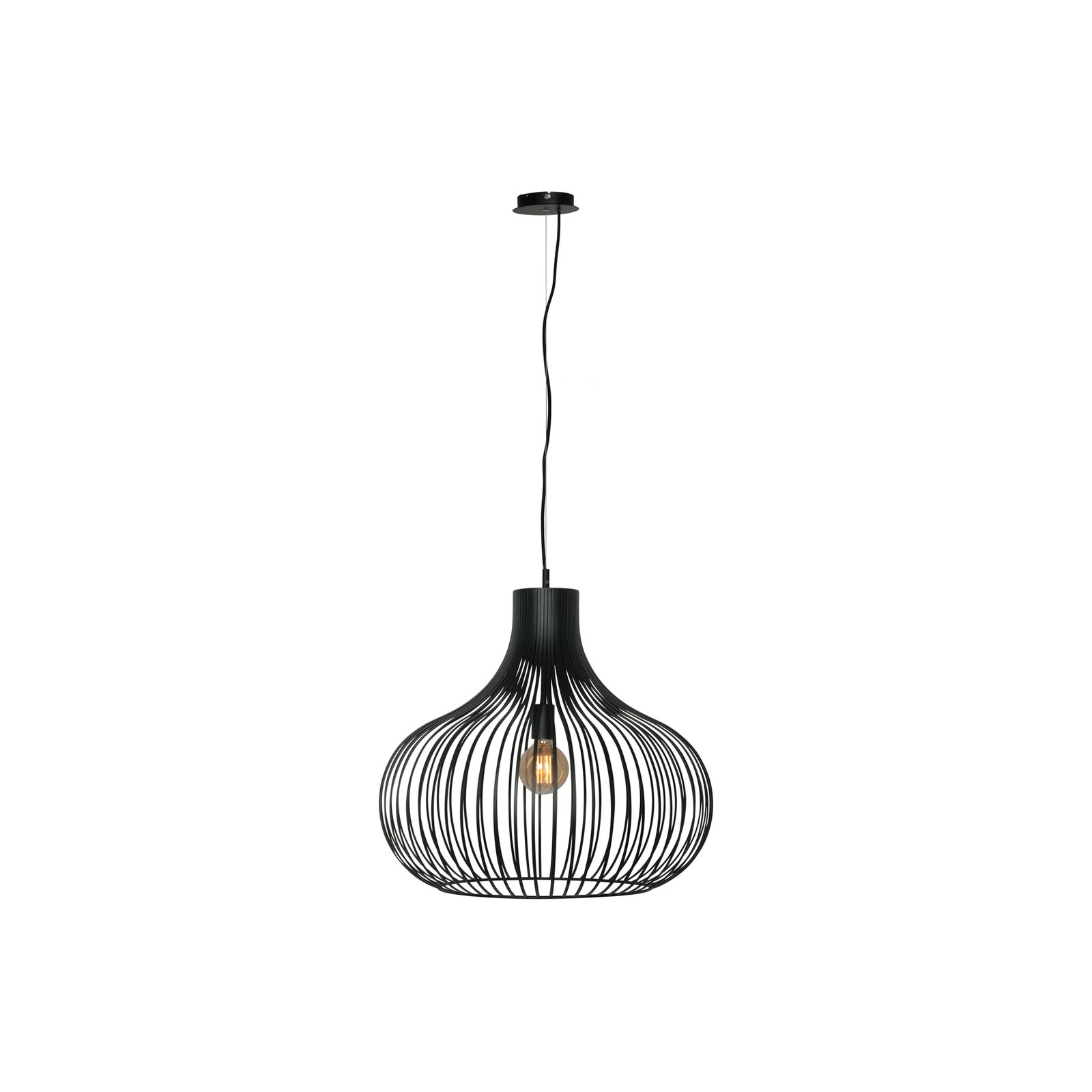 Aglio hanging light, Ø 58 cm, black, metal