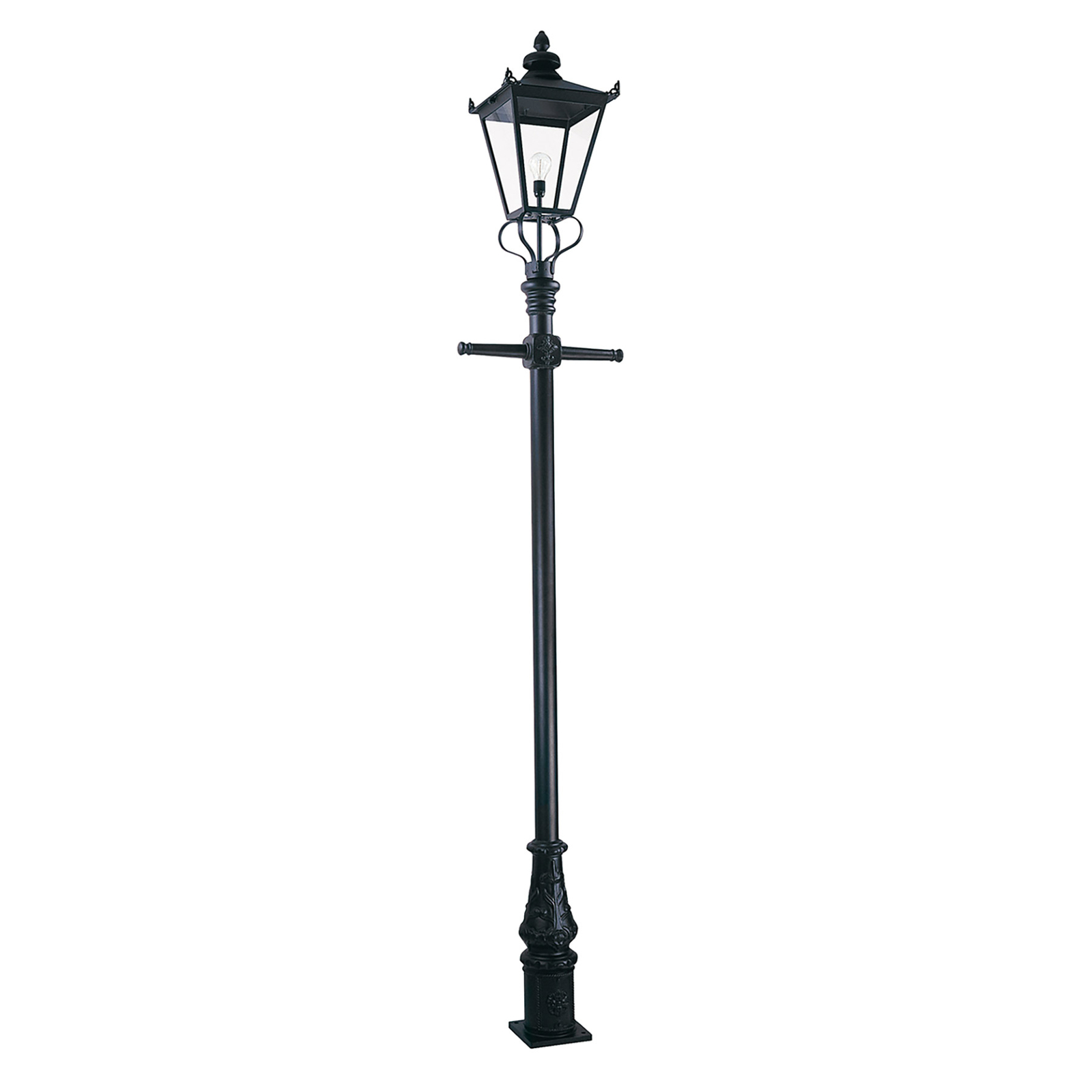 Wilmslow-ulkotolppavalaisin musta 1 lamppu K330cm