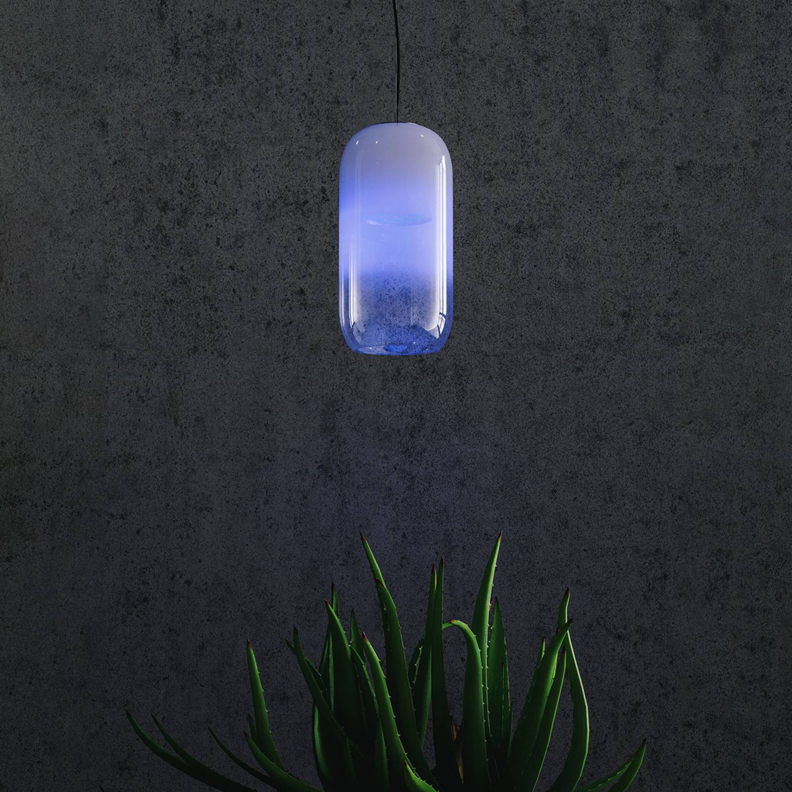 Artemide Gople lampa wisząca, oświetlenie LED RWB