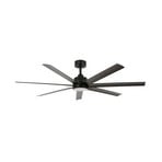 Ventilateur de plafond Atlanta avec éclairage, noir, silencieux - Beacon