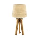 HerzBlut Elli table lamp, oiled knotty oak/sand