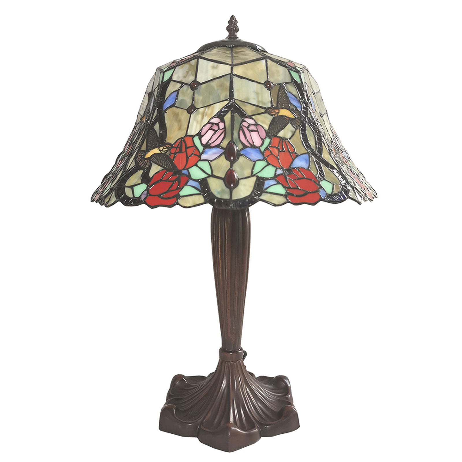 Stolní lampa 5LL-6072 žlutá, styl Tiffany