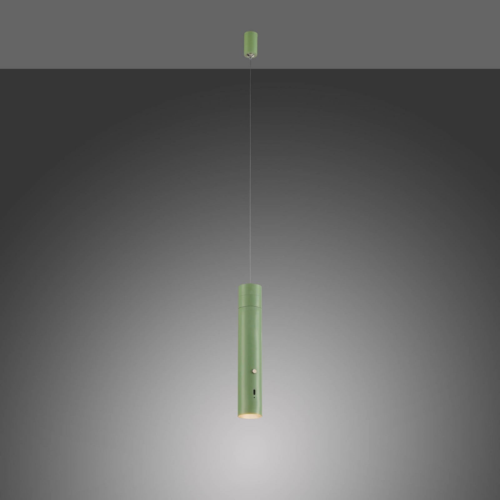 JUST LIGHT. GmbH JUST LIGHT. Lampă suspendată LED cu baterie reîncărcabilă Attach verde fier - Camera de zi / sufragerie - Modern - Metal