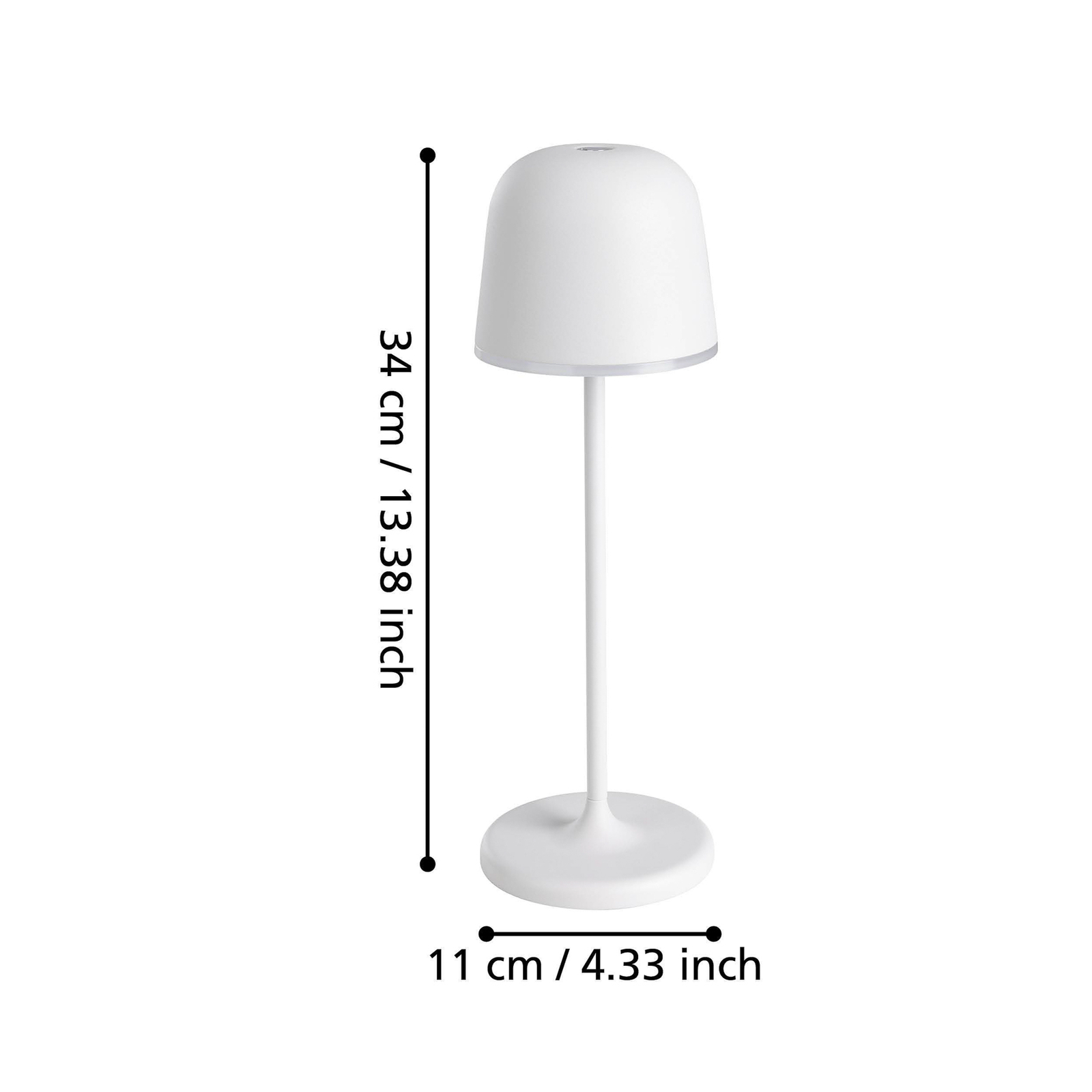 "Mannera" LED stalinė lempa su įkraunama baterija, pilka