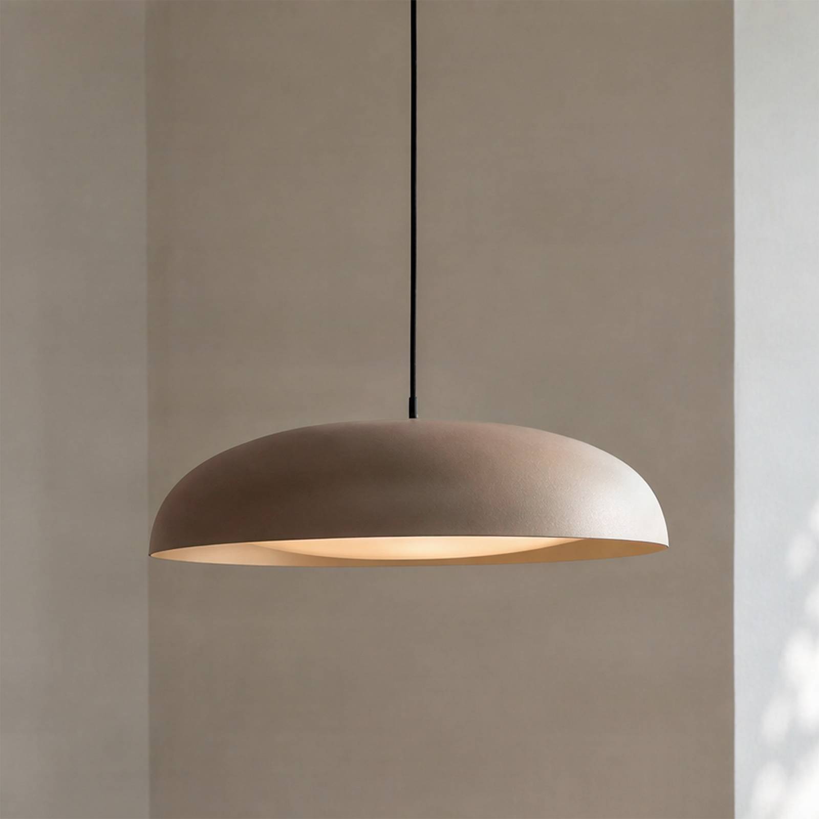 Lindby LED hanglamp Florie, beige, Ø 40 cm, metaal
