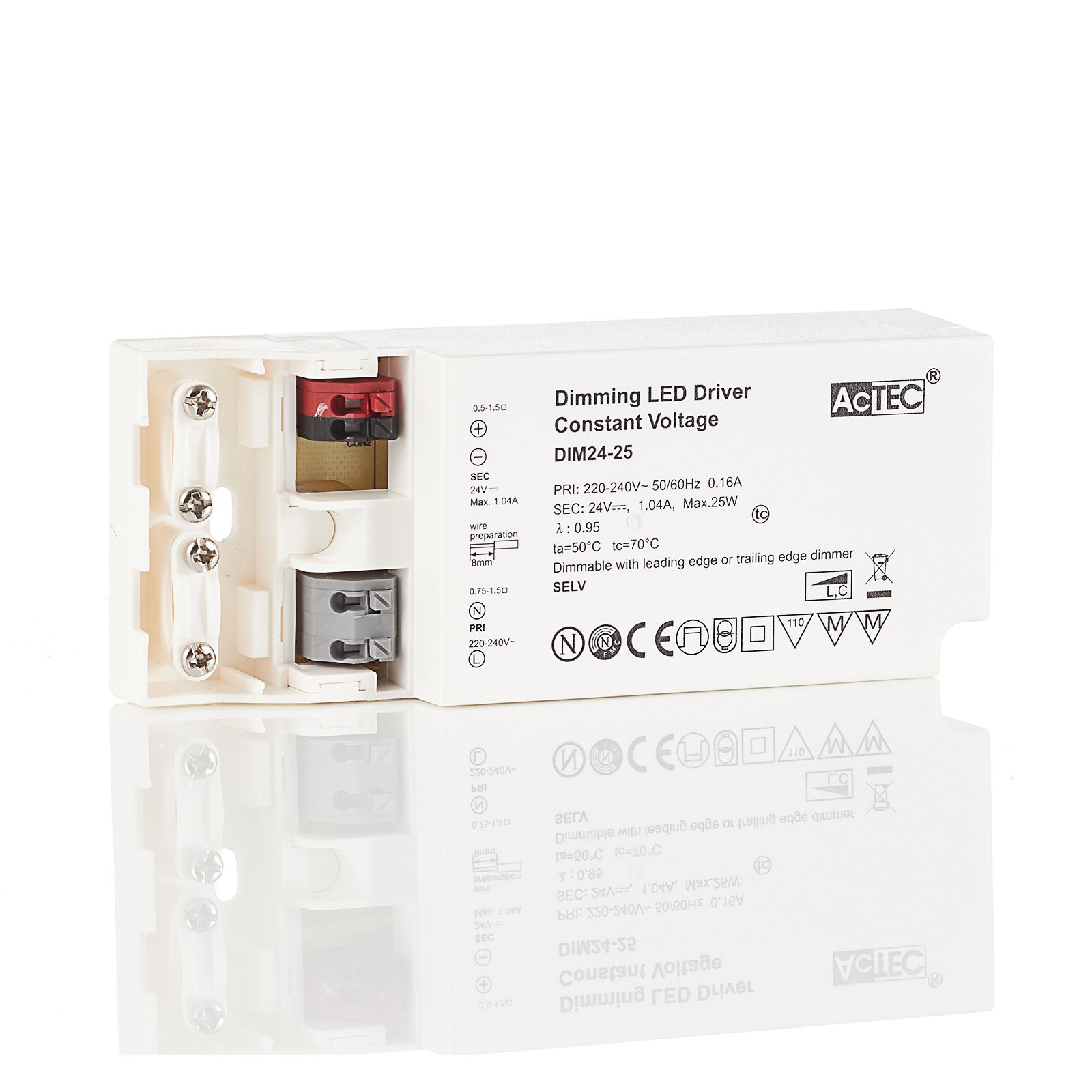 AcTEC DIM LED driver CV 24V, 25W, dimbaar