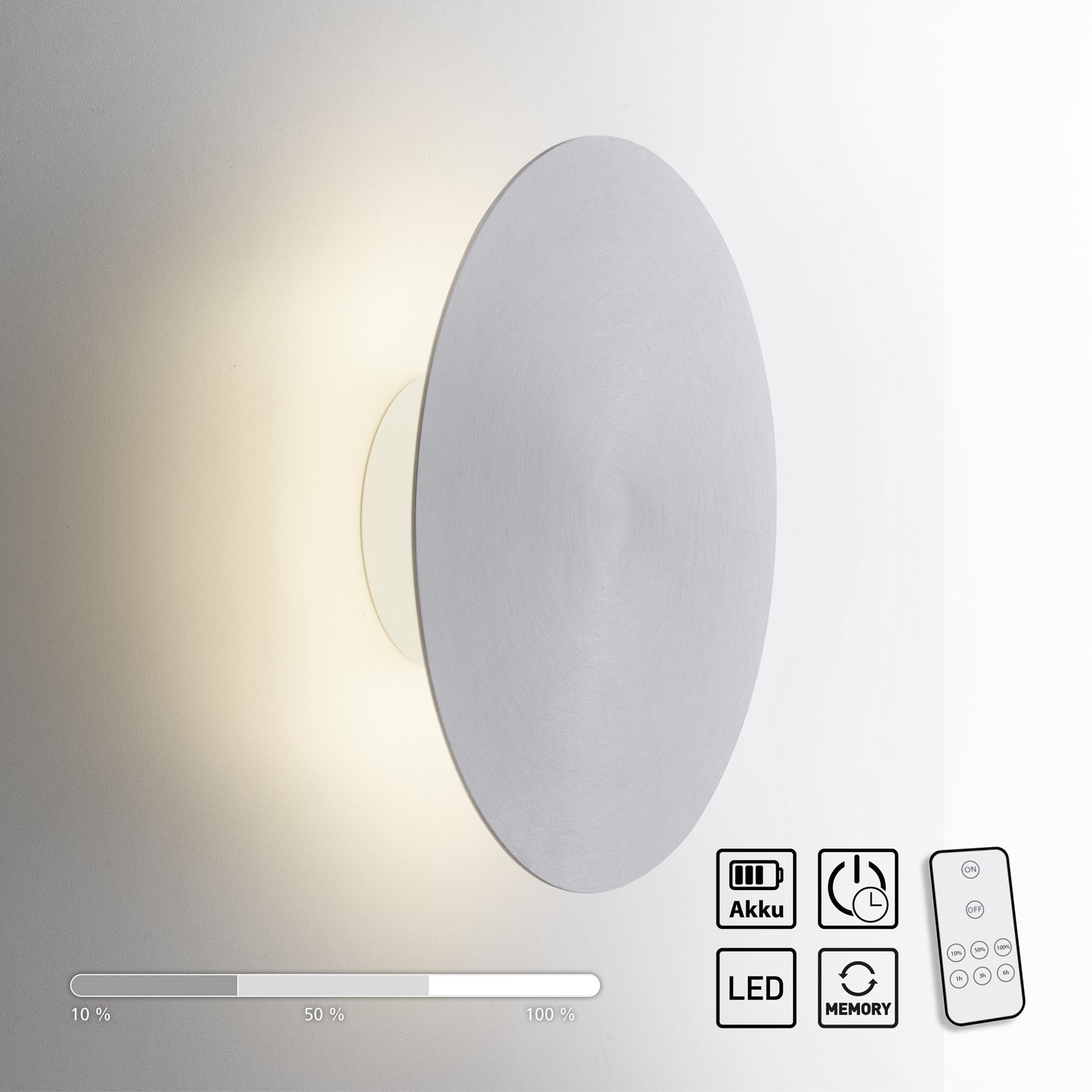 LED стенна лампа Puntua Ø 25 cm алуминий