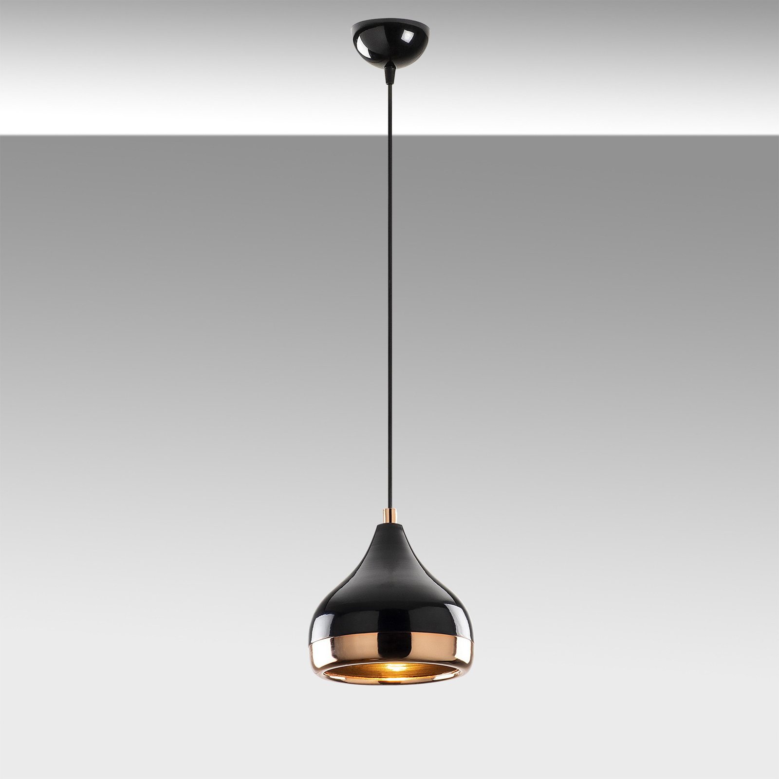 Yildo 6866 pendant light 1-bulb Ø17cm black/copper