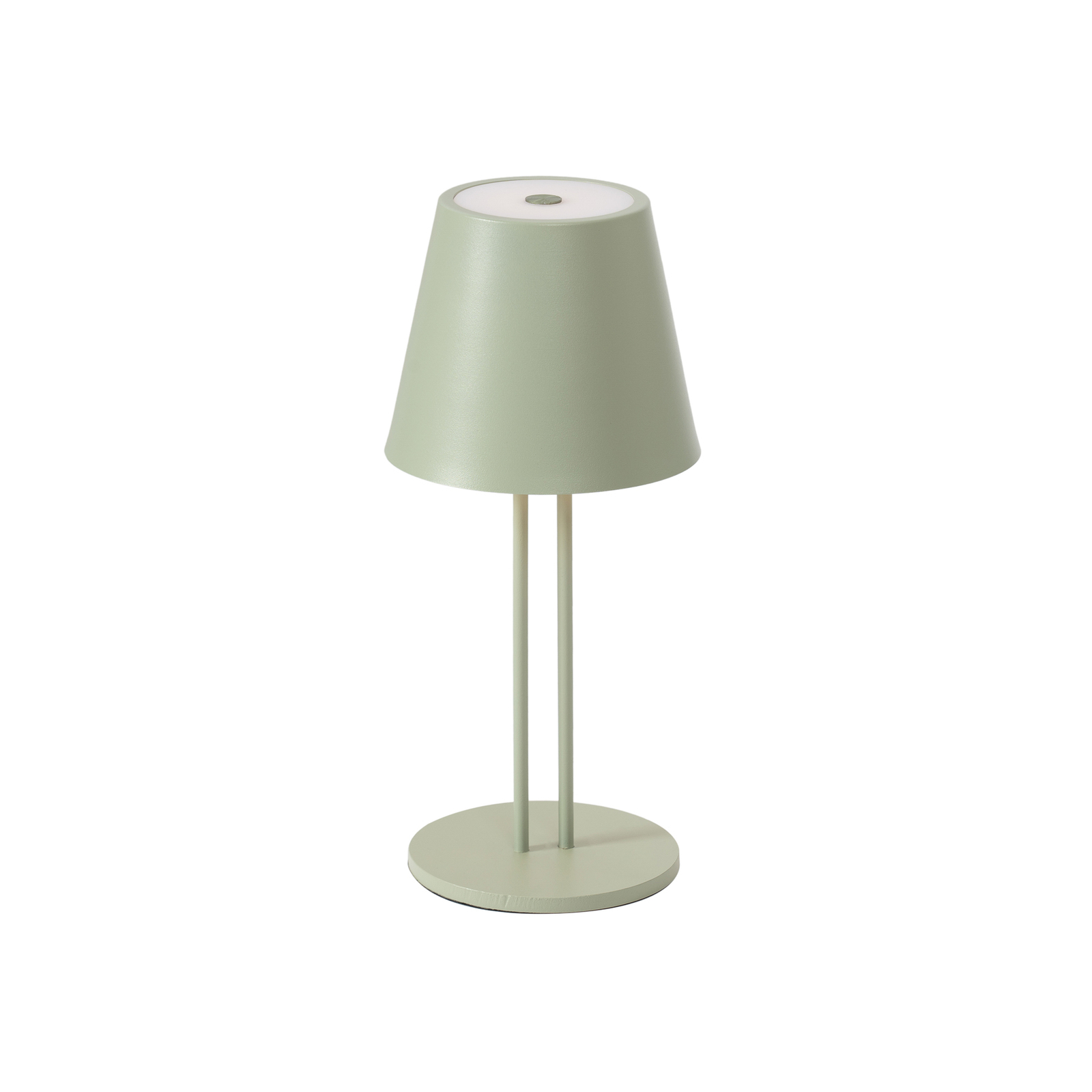 Lindby LED oplaadbare tafellamp Janea, tweebenig, groen, metaal