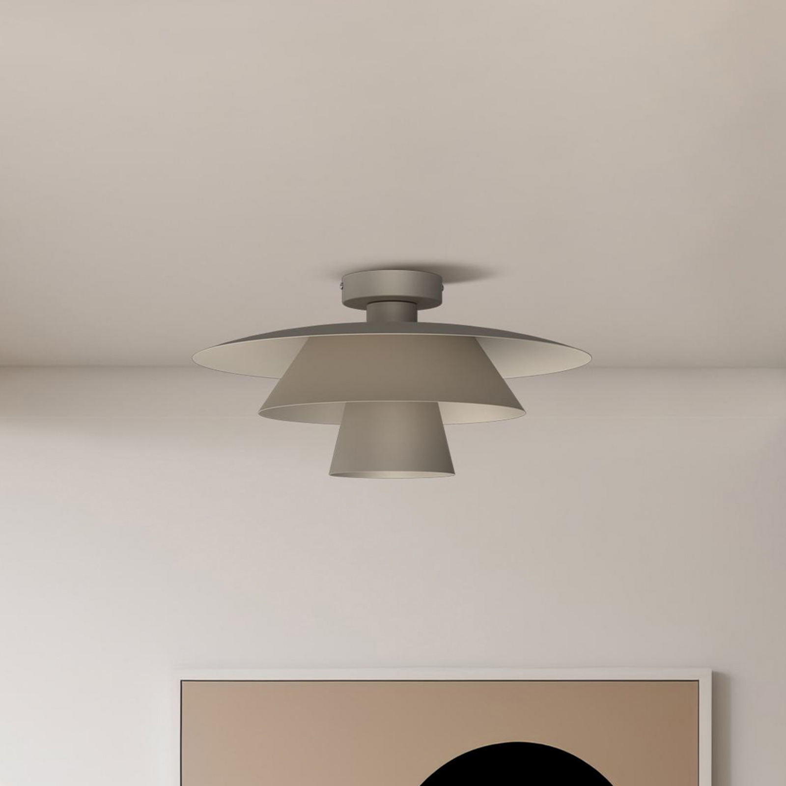 Laevalgusti Plato, beež, metall, Ø 38 cm, E27