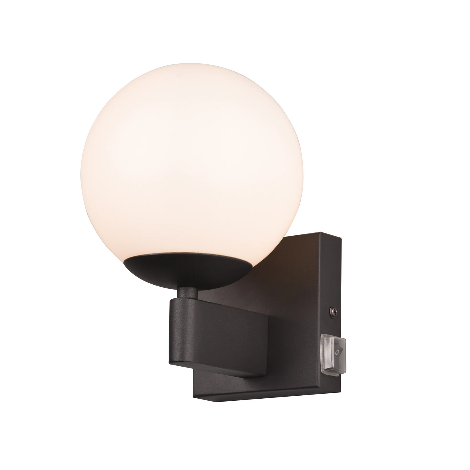 Applique Kula salle de bain verre IP44 noire