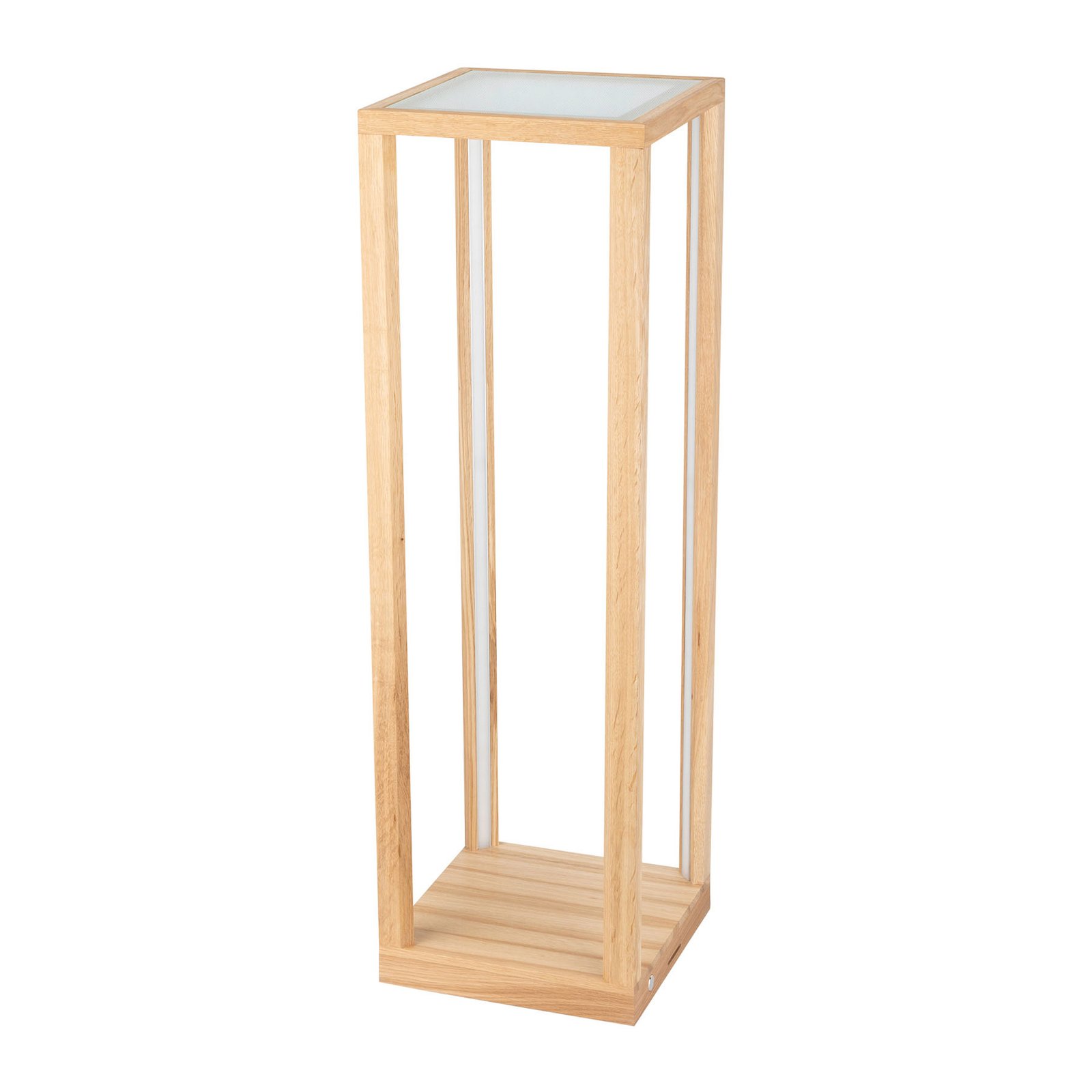 Spot-Light Tavoli LED side table, height 81.5 cm, for Living / Dining Room, wood, glass, acrylic, 45 W, energy efficiency: A+, L: 25 cm, W: 25 cm, H: 81.5 cm