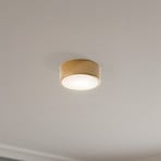 Cleo 200 taklampe, gull, sensor, IP20, Ø 20 cm, E27