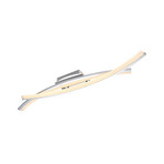 Lindby LED-Deckenleuchte Elarit, chromfarben, 104cm, dimmbar